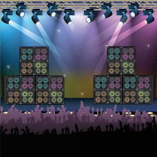 Rock Music Party Backdrop Banner 6ft x 6ft