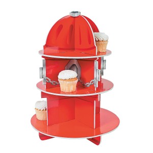 RTD-3460 : Fire Hydrant Cupcake Holder for Firefighter Parties at RTD Gifts