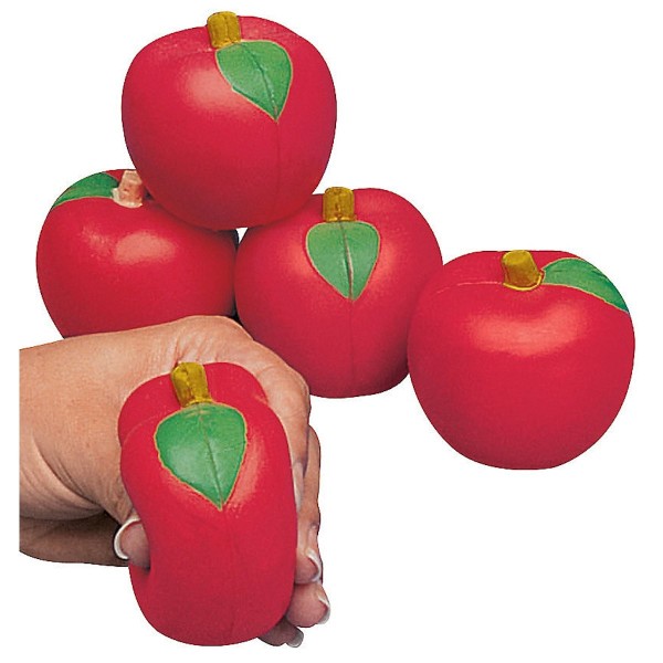 Red Apple Squeezy Foam Stress Toy Teacher Appreciation Novelty Desk Gift New