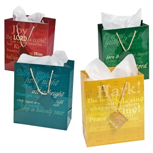 RTD-3529 : Christmas Music Hymns Medium Paper Gift Bags at RTD Gifts