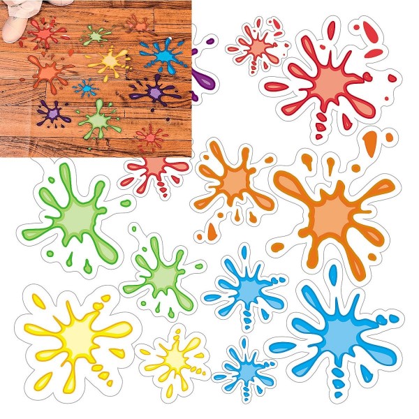 Paint Splatter Set of 14 Window Clings Paint Splatter Set of 14 Window Clings