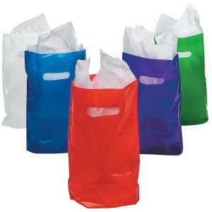 RTD-3555 : Assorted Color Medium Plastic Treat Bags at RTD Gifts