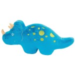 Small Plush Blue Triceratops Pillow