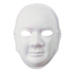 Sturdy Blank White Face Mask for Kids DIY Crafts with Strap