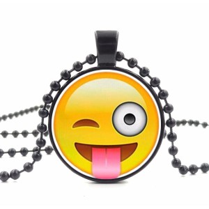 RTD-3678 : Goofy Face Emoji Pendant Necklace at RTD Gifts