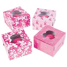 Pink Ribbon Cupcake Box