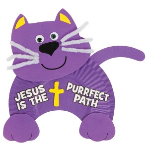 RTD-3699 : Jesus is the Purrfect Path Paper Plate Craft Kit at RTD Gifts