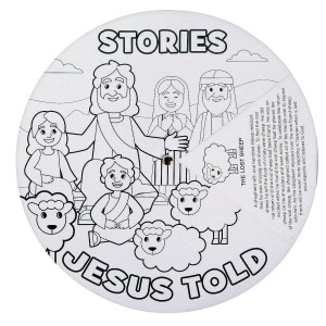 RTD-3705 : 12-Pack of Color Your Own Stories Jesus Told Wheels at RTD Gifts