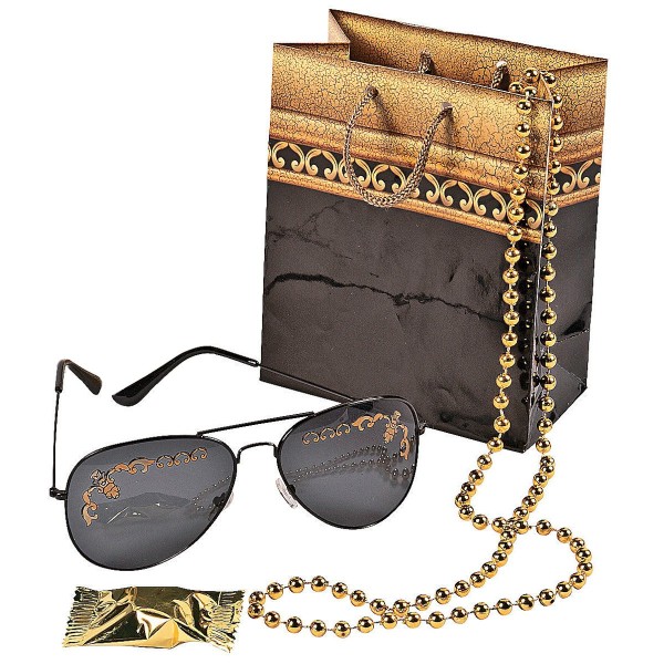 Black and Gold Paper Party Bags Small Wedding Graduation Favour Treat Bags