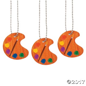 RTD-3774 : Artist Paint Palette Dog Tag Necklace at RTD Gifts