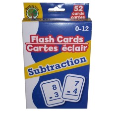 Subtraction Math 52 Flash Cards with 104 Equations