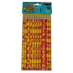 Neon Smiley Face Pencils 12-Pack
