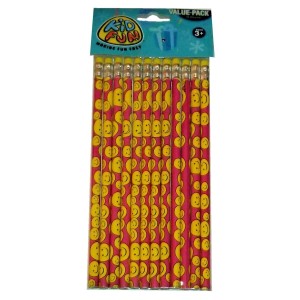 RTD-3806 : Neon Smiley Face Pencils 12-Pack at RTD Gifts