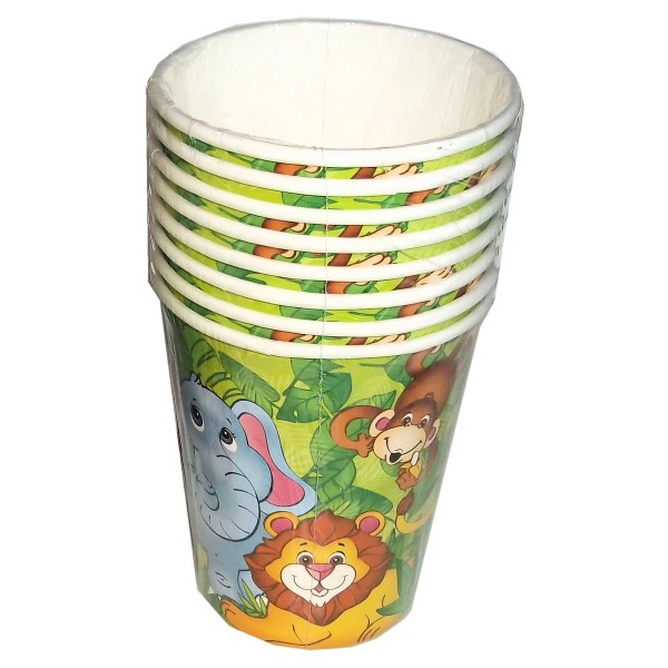 8-Pack Zoo Animal Party Paper Cups 8-Pack Zoo Animal Party Paper Cups