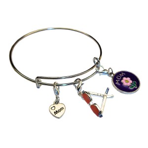 RTD-3933 : Mom XOXO Love Heart Spring Flower with Summer Sunglasses Charm Bracelet at RTD Gifts