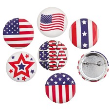 USA Flag Patriotic Button Pins
