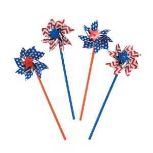 RTD-3950 : American USA Colors Stars and Stripes Pinwheels at RTD Gifts