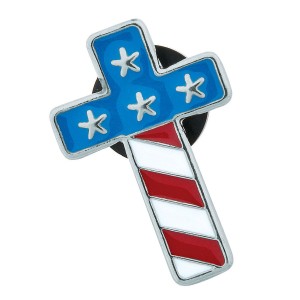 RTD-3952 : Stars and Stripes USA Patriotic Cross Pin at RTD Gifts