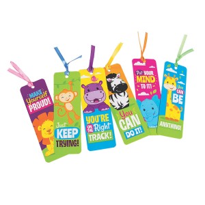 RTD-3964 : 6-Pack Inspirational Jungle Zoo Animal Bookmarks at RTD Gifts