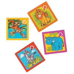 RTD-3966 : Jungle Safari Zoo Animal Slide Puzzle Party Favor at RTD Gifts