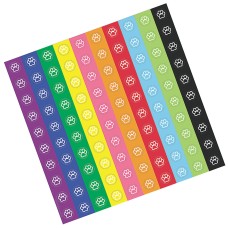100 Colorful Paw Print Stickers