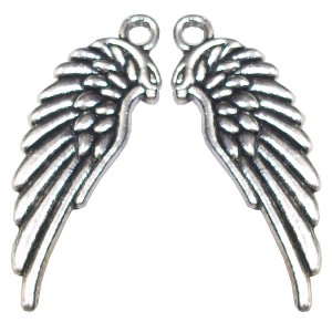 RTD-3988 : Pair of Silver Angel Wings Charms at RTD Gifts