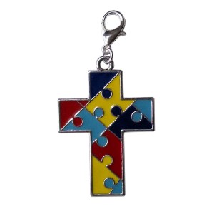 RTD-3991 : Autism Puzzle Piece Cross Charm at RTD Gifts