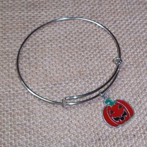 RTD-4017 : Halloween Pumpkin Jack-O-Lantern Expandable Bangle Bracelet at RTD Gifts