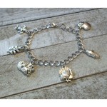 Fall Thanksgiving Antique Silver Charms Bracelet