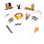 Pack of 12 Thanksgiving Dinner Stick Props for Photo Booth