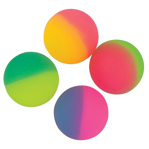 Rubber Icy Color 2-Tone Bouncy Balls