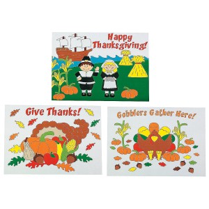 RTD-4090 : 12-Pack Color Your Own Thanksgiving Placemats Art Craft at RTD Gifts
