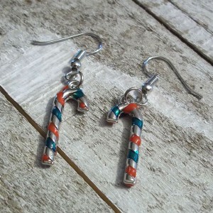 RTD-4105 : Christmas Candy Cane Charms Earring Set at RTD Gifts