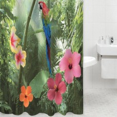 Tropical Forest Parrot Shower Curtain