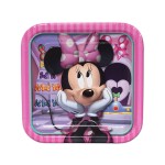 8-Pack of Minnie's Bow-Tique Square Party Plates