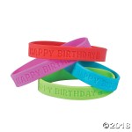 Happy Birthday Colorful Rubber Bracelet