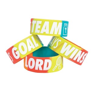 RTD-4133 : Gods Team Sports VBS Christian Wide Rubber Bracelets at RTD Gifts