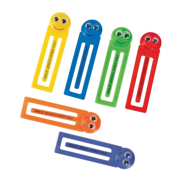 Plastic Smile Jesus Loves You Wiggle Eye Bookmark Plastic Smile Jesus Loves You Wiggle Eye Bookmark