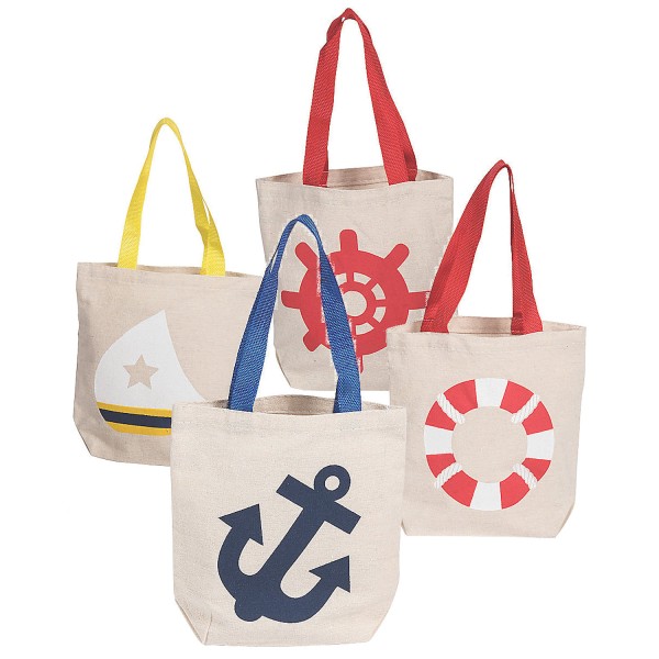 Nautical Canvas Small Tote Bag