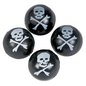 RTD-4215 : Jolly Roger Skull and Crossbones Bouncing Balls at RTD Gifts