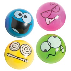 Assorted Rubber Emoji Bouncing Balls
