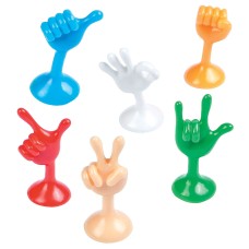 Assorted Plastic Suction Hand Signs