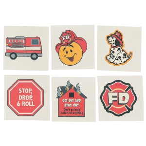 RTD-4287 : Fire Safety Temporary Tattoos 36-pack at RTD Gifts