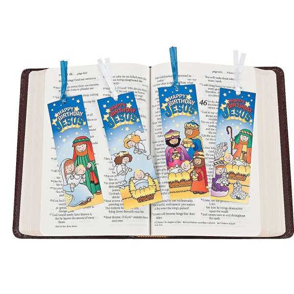 8-Pack Happy Birthday Jesus Bookmarks 8-Pack Happy Birthday Jesus Bookmarks