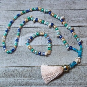 TYD-1133 : Handmade Sea Turtle Seashell Tassel Necklace And Bracelet Set at RTD Gifts