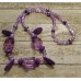 TYD-1132 : Handmade 26 Inch Purple Crystal and Glass Beaded Stretch Necklace at RTD Gifts