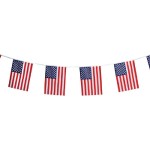 16 foot String Banner with 12 USA 12x18 inch American Flags 16 foot String Banner with 12 USA 12x18 inch American Flags