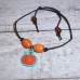 RTD-4050 : Childs Fall Pumpkin Charm Wooden Barrel Bead Bracelet at RTD Gifts