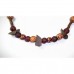 RTD-4039 : Fall Necklace with Brown Wood Beads and Frosted Glass Beads at RTD Gifts