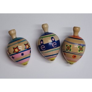 RTD-22253 : 3-Pack Classic Wooden Painted Spinning Tops at RTD Gifts